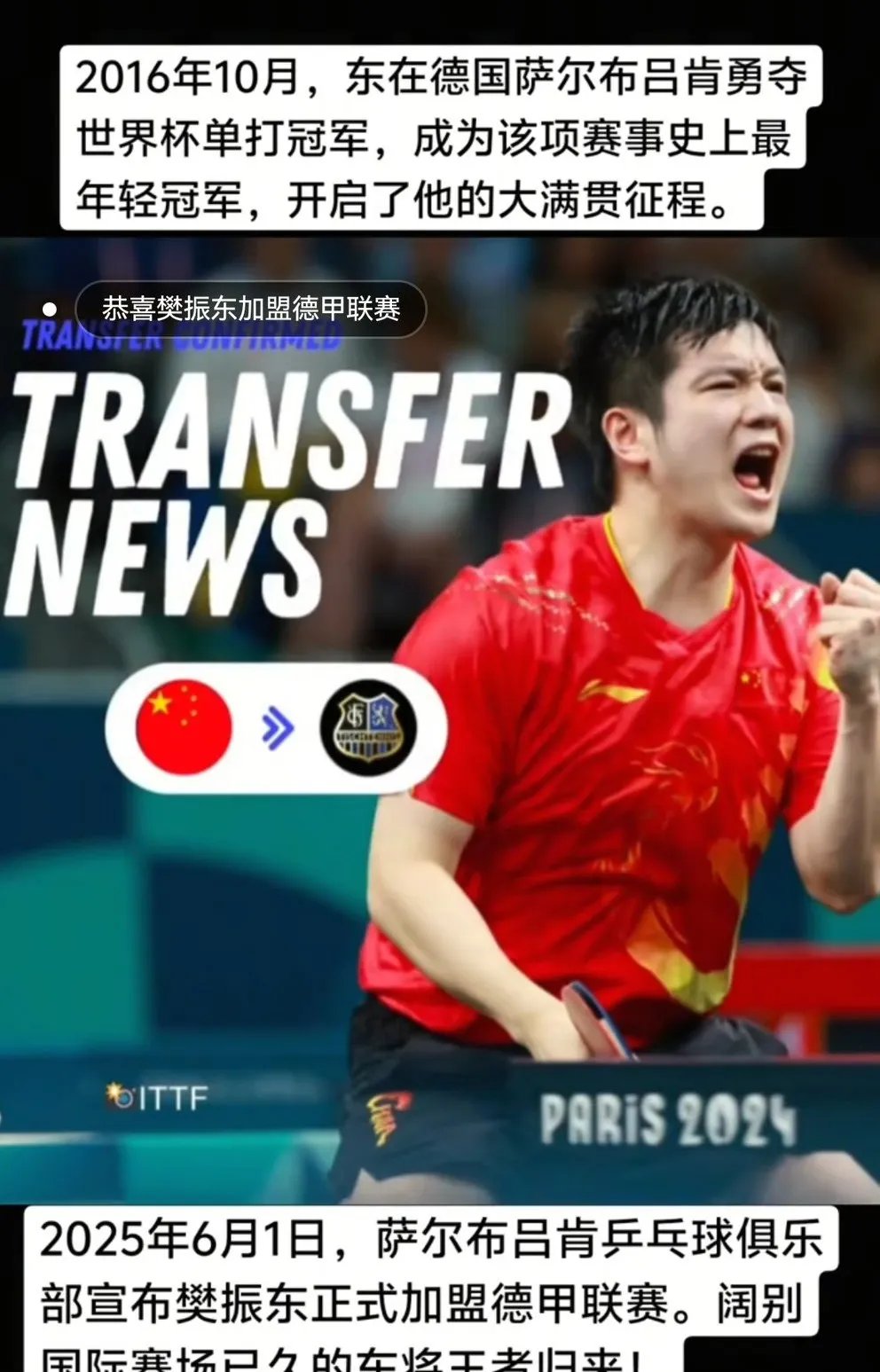 日本乒乓球队逆转波兰乒乓球队，樊振东三分雨点燃全场